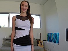 Skinny teen gets fucked on camera. POV