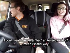 Very hot american girl Chloe Carter anal fucked in car