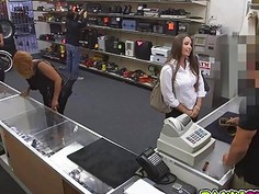 Bad Girls confession being fuck doggystyle on the pawners desk